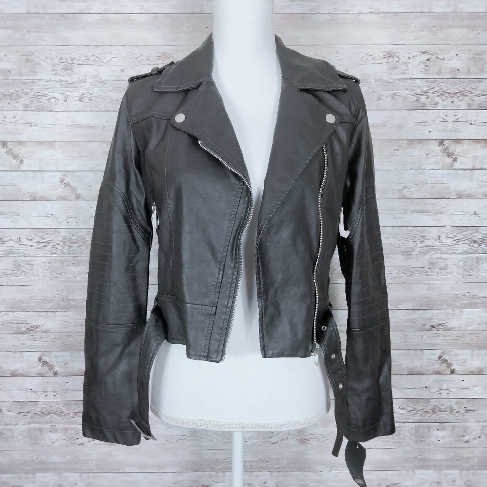 Collection B Moto Jacket S Removable Belt J